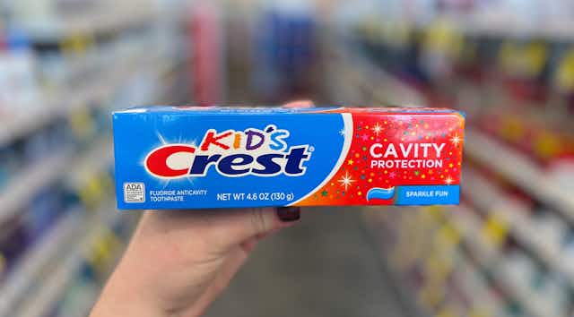 Kid's Crest Cavity Protection Toothpaste 4-Pack, $3 on Amazon card image