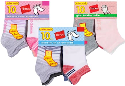 Hanes Toddler 10-Pack Socks