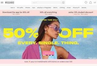 missguided website homepage
