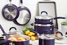 Lifestyle image of Rachael Ray Cookware Set in kitchen setting