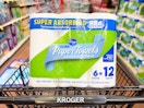kroger paper towels in shopping cart