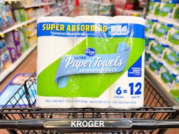 kroger paper towels in shopping cart