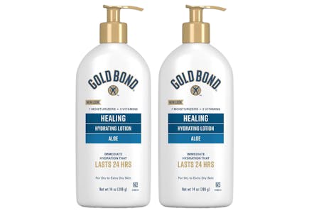 2 Gold Bond Healing Lotions