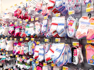 walmart kids socks area