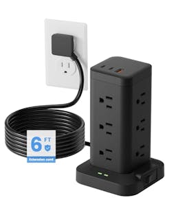 Power Strip Tower with Surge Protector