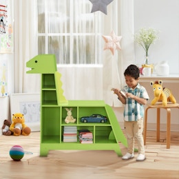 Kids' Dinosaur Bookcase With Reading Nook, Only $69 at Walmart (Reg. $130) card image