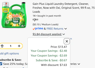 Amazon Gain Plus Liquid Laundry Detergent 2026 2