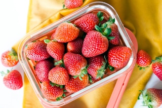 strawberries in a container