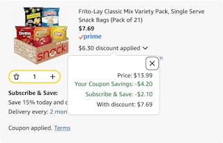 chips Amazon receipt