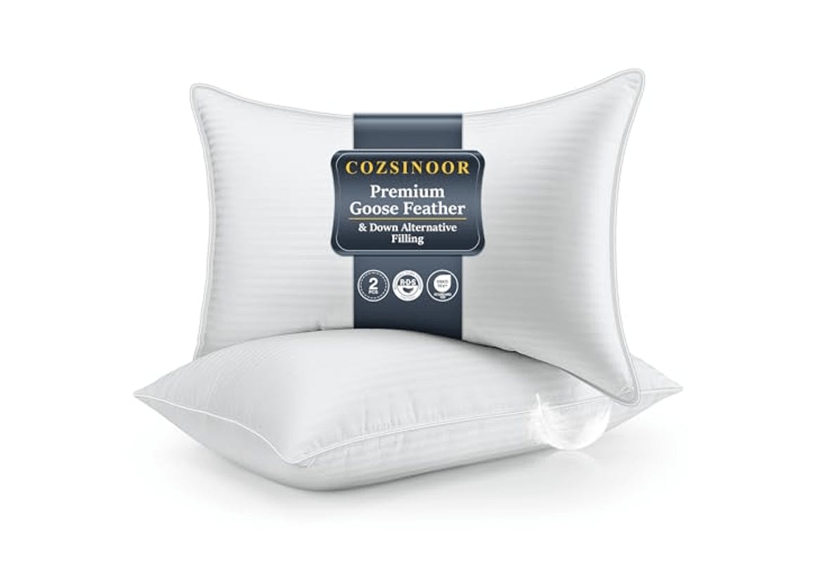 Goose Feather Pillow Set
