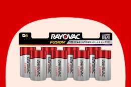 Rayovac Fusion D Batteries 8-Pack, as Low as $4.58 on Amazon card image