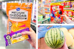 cheese cereal watermelon collage