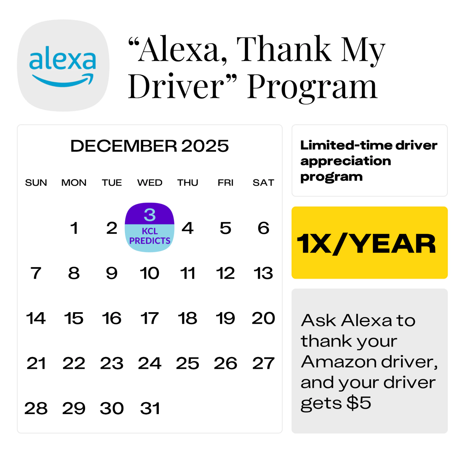 "Alexa, Thank My Driver" Program 2025: How to Show Thanks for Free ...