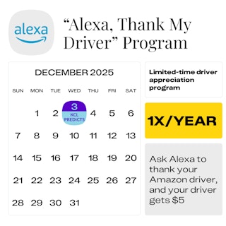 “Alexa, Thank My Driver” Program — December 2025