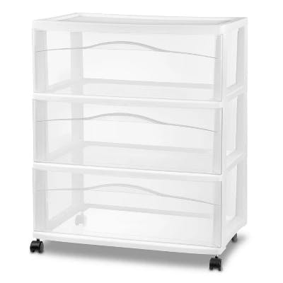 Brightroom 3 Drawer Wide Cart