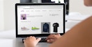person browsing nike shoes on zulily website