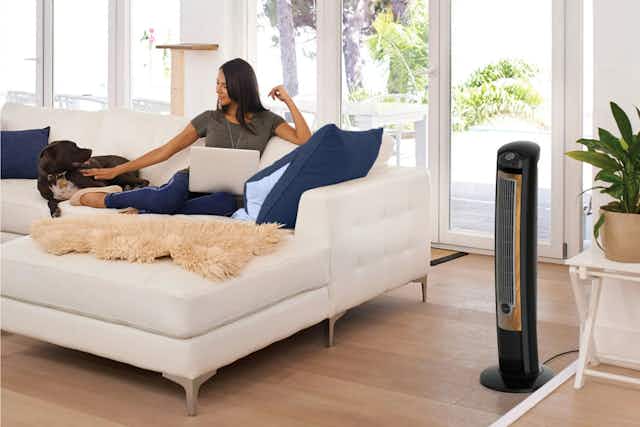 Remote Control Tower Fan, Only $44 Shipped at eBay card image