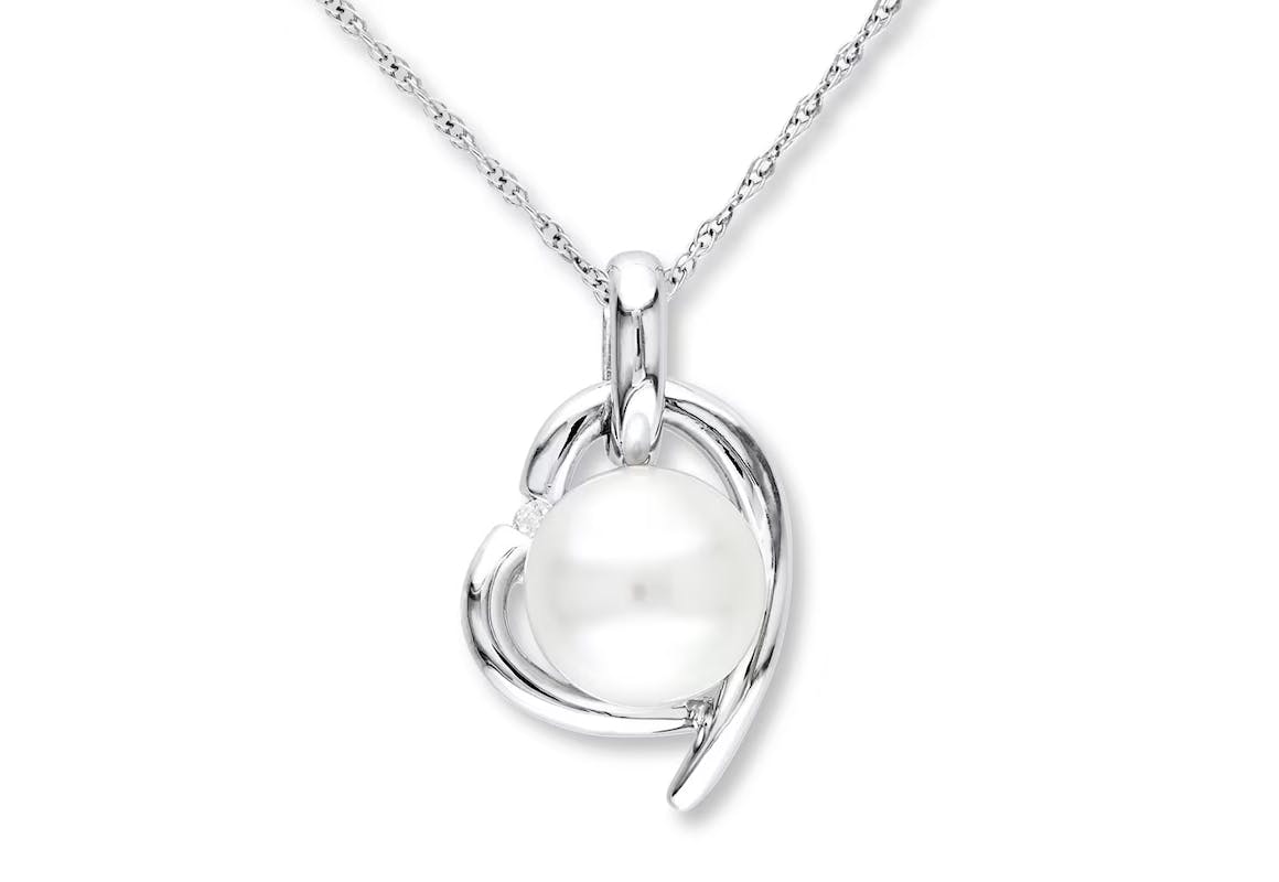 Kay Jewelers Cultured Pearl Sterling Silver Necklace