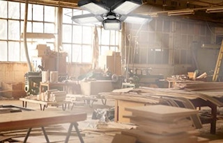 LED Garage Light in a workshop