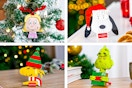 4 lifestyle images of Brickcraft Holiday Kits (Grinch & Peanuts)
