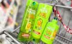 garnier fructis shampoo and conditioner in a shopping cart