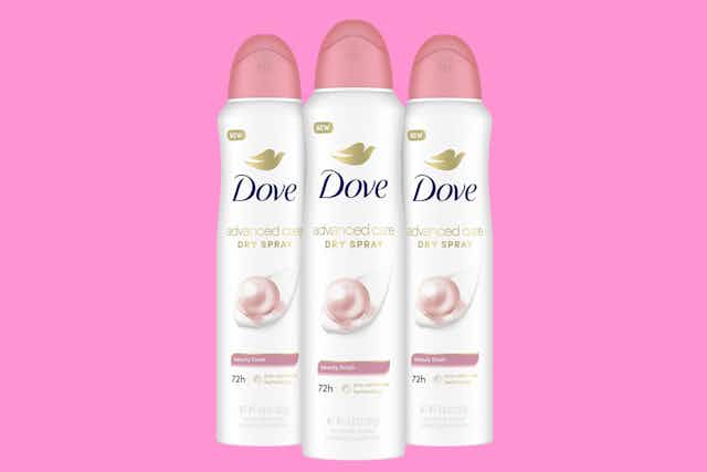 Dove Deodorant Spray: Get 3 Bottles for as Low as $12 on Amazon (Reg. $24) card image