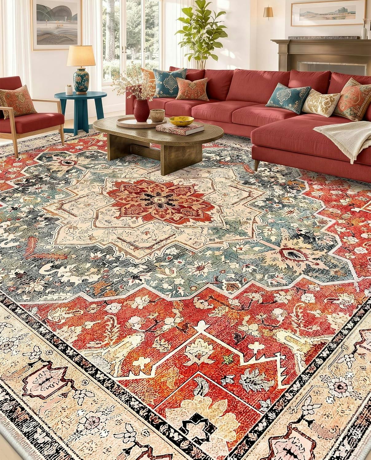OLANLY Washable Area Rug