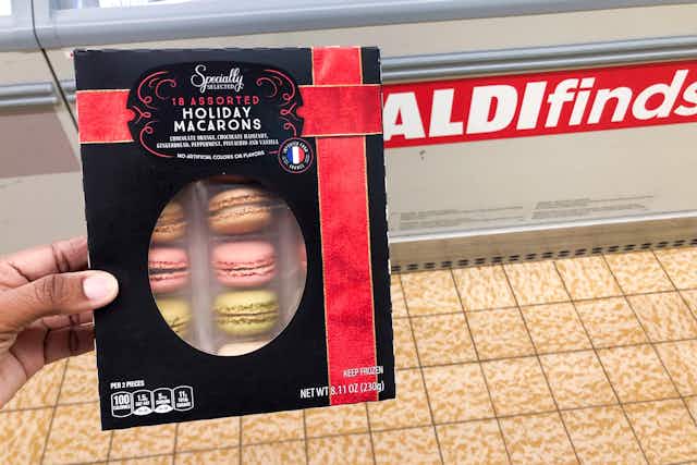 18-Count Holiday Macarons, Only $7.99 at Aldi card image