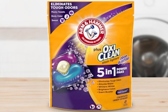 Arm & Hammer plus OxiClean Odor Blasters detergent pods, fresh burst scent, 42 count