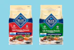 two bags of Blue Buffalo dog food