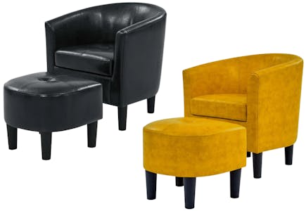 Wade Logan Chair and Ottoman Set