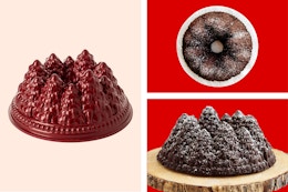 Nordic Ware Forest Pine Bundt Pan (3 images/2 are cake results from different angles)