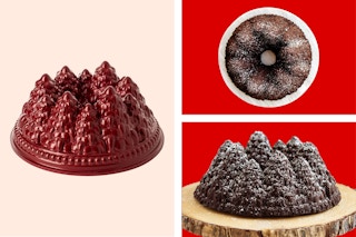 Nordic Ware Forest Pine Bundt Pan (3 images/2 are cake results from different angles)
