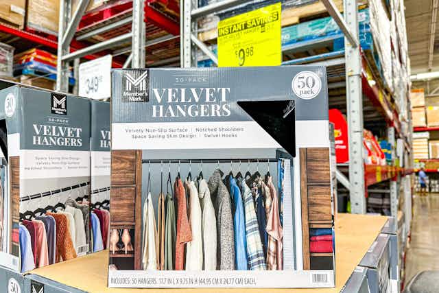 Lowest Price Ever: Velvet Hanger 50-Pack, Just $9.98 at Sam's Club card image