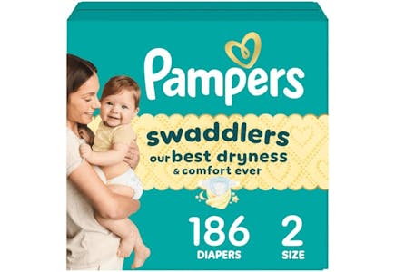 2 Pampers Swaddlers Diaper Packs
