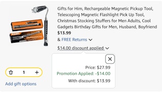 Pickup tool Amazon receipt