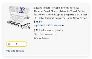 Bagana Inkless Portable Printer