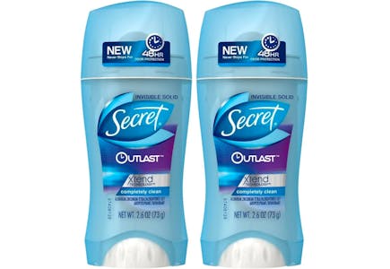 2 Secret Deodorants