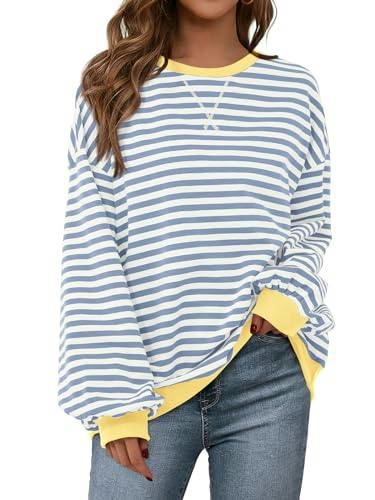 PRETTYGARDEN Women's Striped Sweatshirt