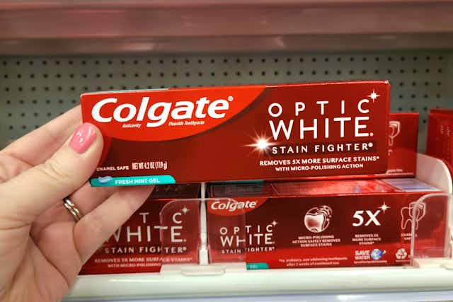 Colgate Optic White Toothpaste, Only $0.49 at Kroger card image
