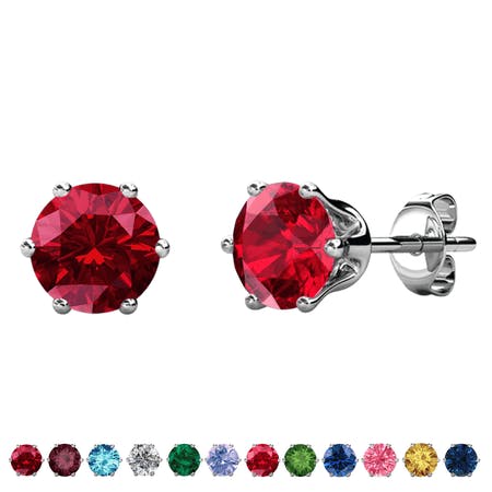 Birthstone Stud Earrings