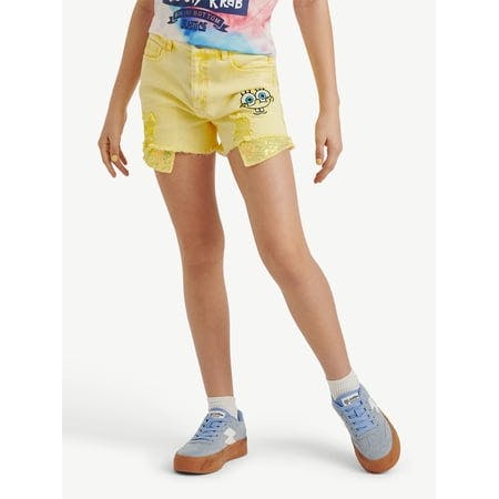 SpongeBob Kids' Sequin Denim Shorts
