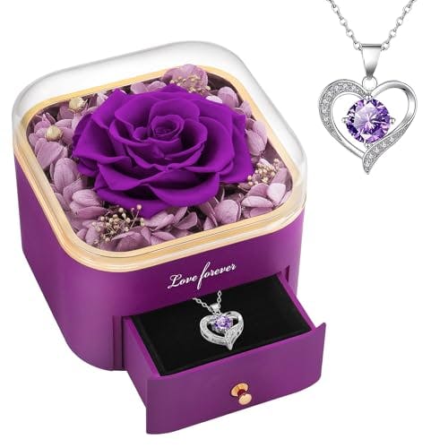 Preserved Rose & Necklace Gift Set