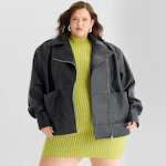 Women's Plus Faux Leather Jacket