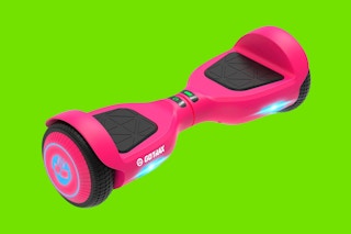 a hoverboard on a green background