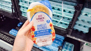 walmart just crack an egg omlet rounds hand holding