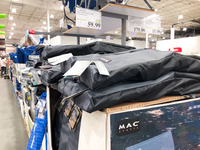 costco mac sports heavy duty camp chair signage