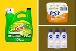 Save Big on Gain, Scott, Nivea, and More With Amazon's Stackable Discounts card image