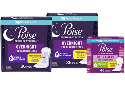 3 Poise Incontinence Products