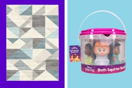 rug and bath set collage